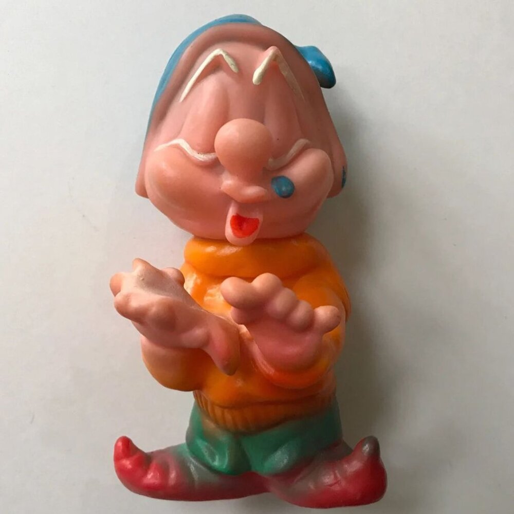 Vintage Rubber Elf Gnome Dwarf Toy 1960s